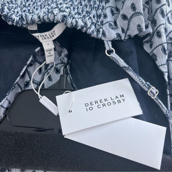 NWT 💙 Derek Lam 10 Crosby Samara Eyelet Midi Dress - Picture 7 of 7